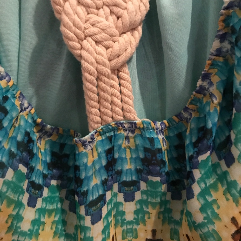 Patterned Rope Strap Tank Top - Picture 3 of 3